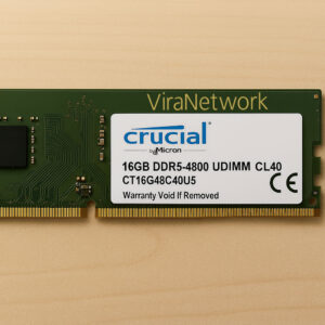 DDR5 تک کاناله 4800 مگاهرتز CL40 کروشیال مدل UDIMM ظرفیت 16 گیگابایت