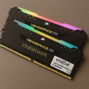 DDR4 دو کاناله 3200 مگاهرتز CL16 کورسیر مدل VENGEANCE RGB PRO ظرفیت 32 گیگابایت
