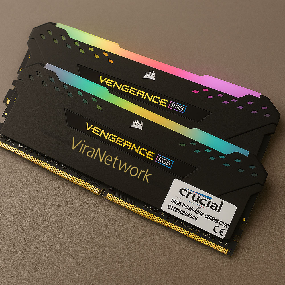 DDR4 دو کاناله 3200 مگاهرتز CL16 کورسیر مدل VENGEANCE RGB PRO ظرفیت 32 گیگابایت