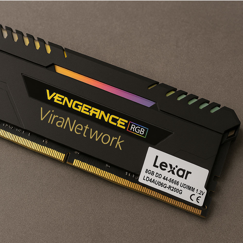 DDR4 تک کاناله 3200 مگاهرتز CL16 کورسیر مدل VENGEANCE RGB ظرفیت 8 گیگابایت